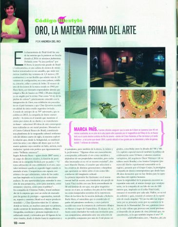 Revista Clase Ejecutiva Muestra Oro Rio de Janeiro 70 años HSTERN